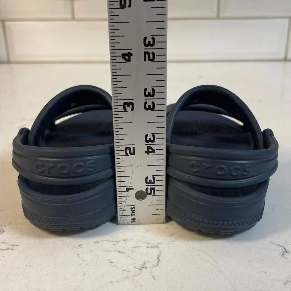 Classic Crocs Sandal Kids Navy Blue Lightweight Sandals 207537 Size 9